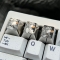 1U Titanium Alloy Artisan Keycaps Precision Pointillism for Mechanical Keyboard -Asuka Blowing Bubbles
